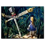 Alice In Wonderland All Roads Lead to the Mad Hatter Giclee